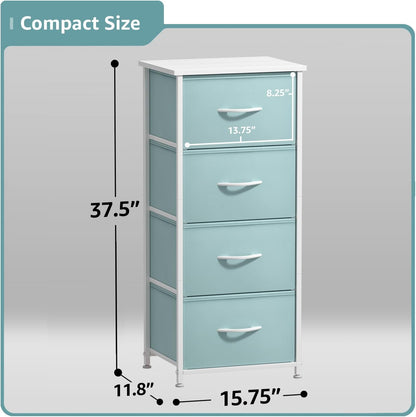 Dresser for Kids Bedroom, Fabric Drawers (5 Drawer, Pastel)