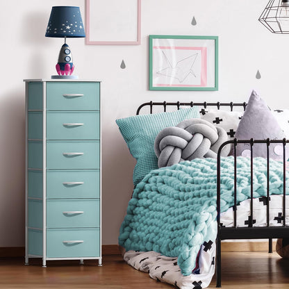 Dresser for Kids Bedroom, Fabric Drawers (5 Drawer, Pastel)