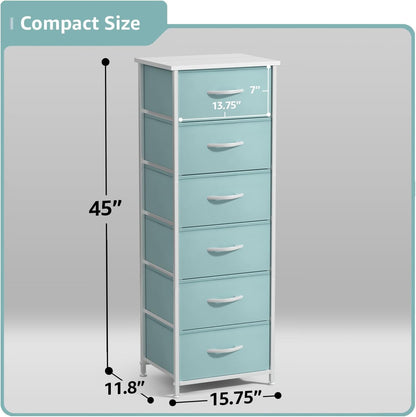 Dresser for Kids Bedroom, Fabric Drawers (5 Drawer, Pastel)