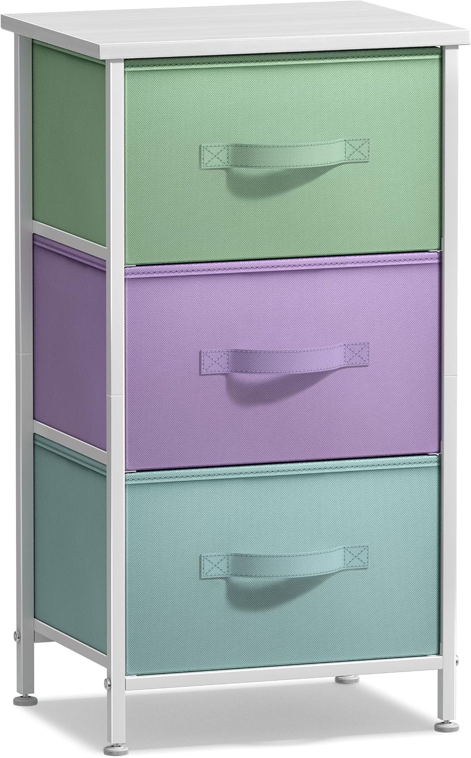 Dresser for Kids Bedroom, Fabric Drawers (5 Drawer, Pastel)
