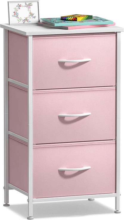 Dresser for Kids Bedroom, Fabric Drawers (5 Drawer, Pastel)