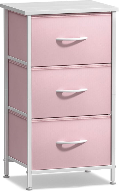 Dresser for Kids Bedroom, Fabric Drawers (5 Drawer, Pastel)