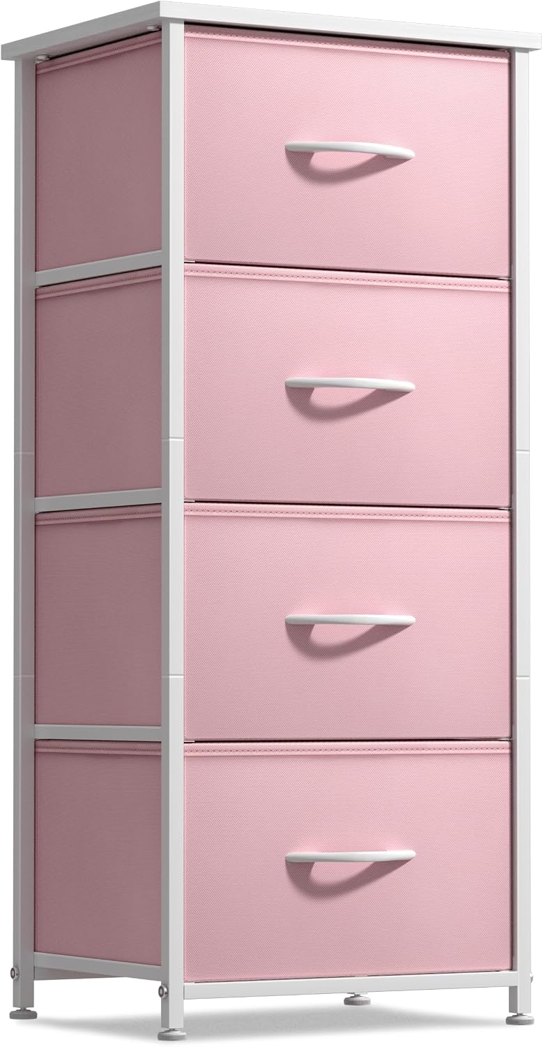 Dresser for Kids Bedroom, Fabric Drawers (5 Drawer, Pastel)