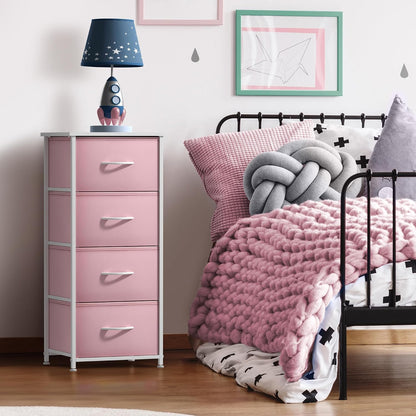 Dresser for Kids Bedroom, Fabric Drawers (5 Drawer, Pastel)