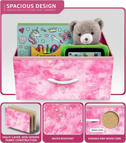 Dresser for Kids Bedroom, Fabric Drawers (5 Drawer, Pastel)