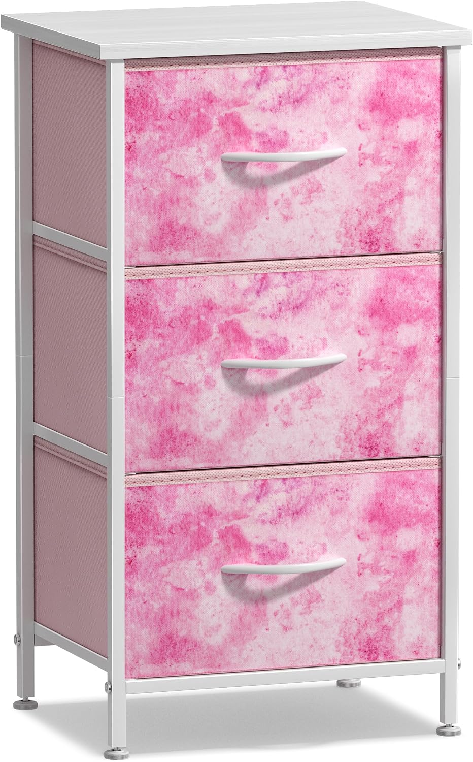 Dresser for Kids Bedroom, Fabric Drawers (5 Drawer, Pastel)