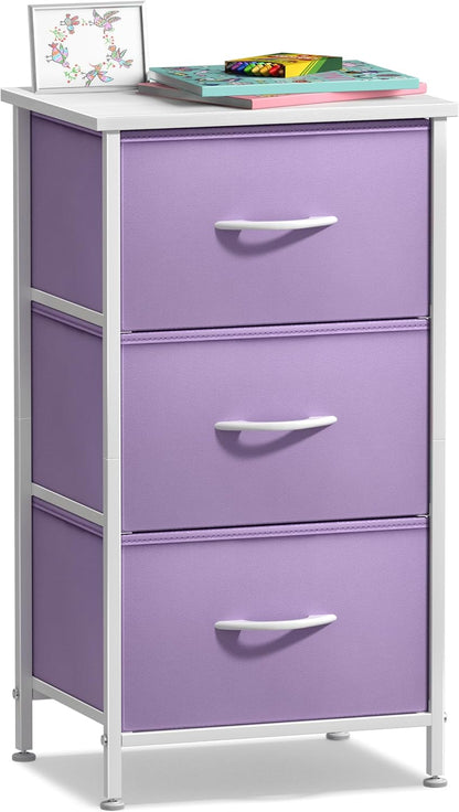 Dresser for Kids Bedroom, Fabric Drawers (5 Drawer, Pastel)