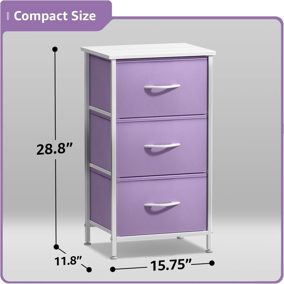 Dresser for Kids Bedroom, Fabric Drawers (5 Drawer, Pastel)