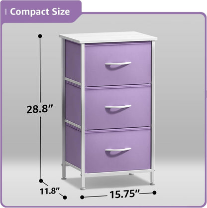 Dresser for Kids Bedroom, Fabric Drawers (5 Drawer, Pastel)