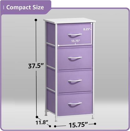 Dresser for Kids Bedroom, Fabric Drawers (5 Drawer, Pastel)