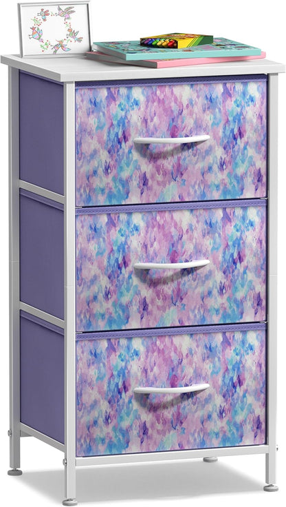 Dresser for Kids Bedroom, Fabric Drawers (5 Drawer, Pastel)