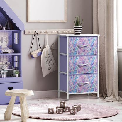Dresser for Kids Bedroom, Fabric Drawers (5 Drawer, Pastel)