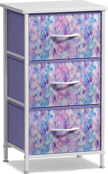 Dresser for Kids Bedroom, Fabric Drawers (5 Drawer, Pastel)