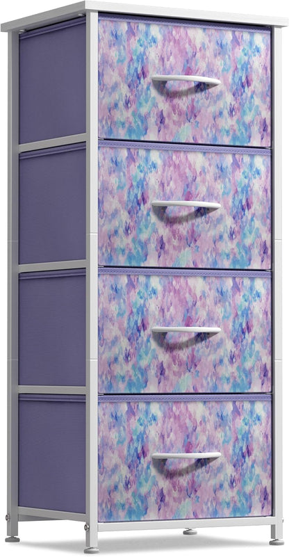 Dresser for Kids Bedroom, Fabric Drawers (5 Drawer, Pastel)