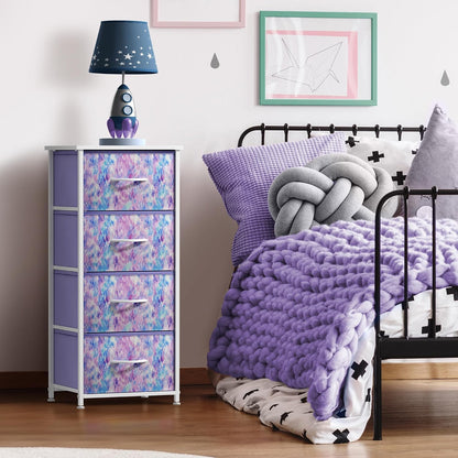 Dresser for Kids Bedroom, Fabric Drawers (5 Drawer, Pastel)