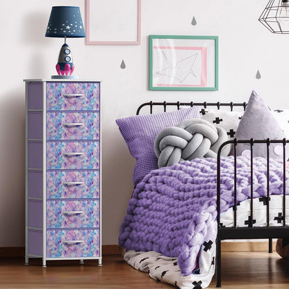 Dresser for Kids Bedroom, Fabric Drawers (5 Drawer, Pastel)
