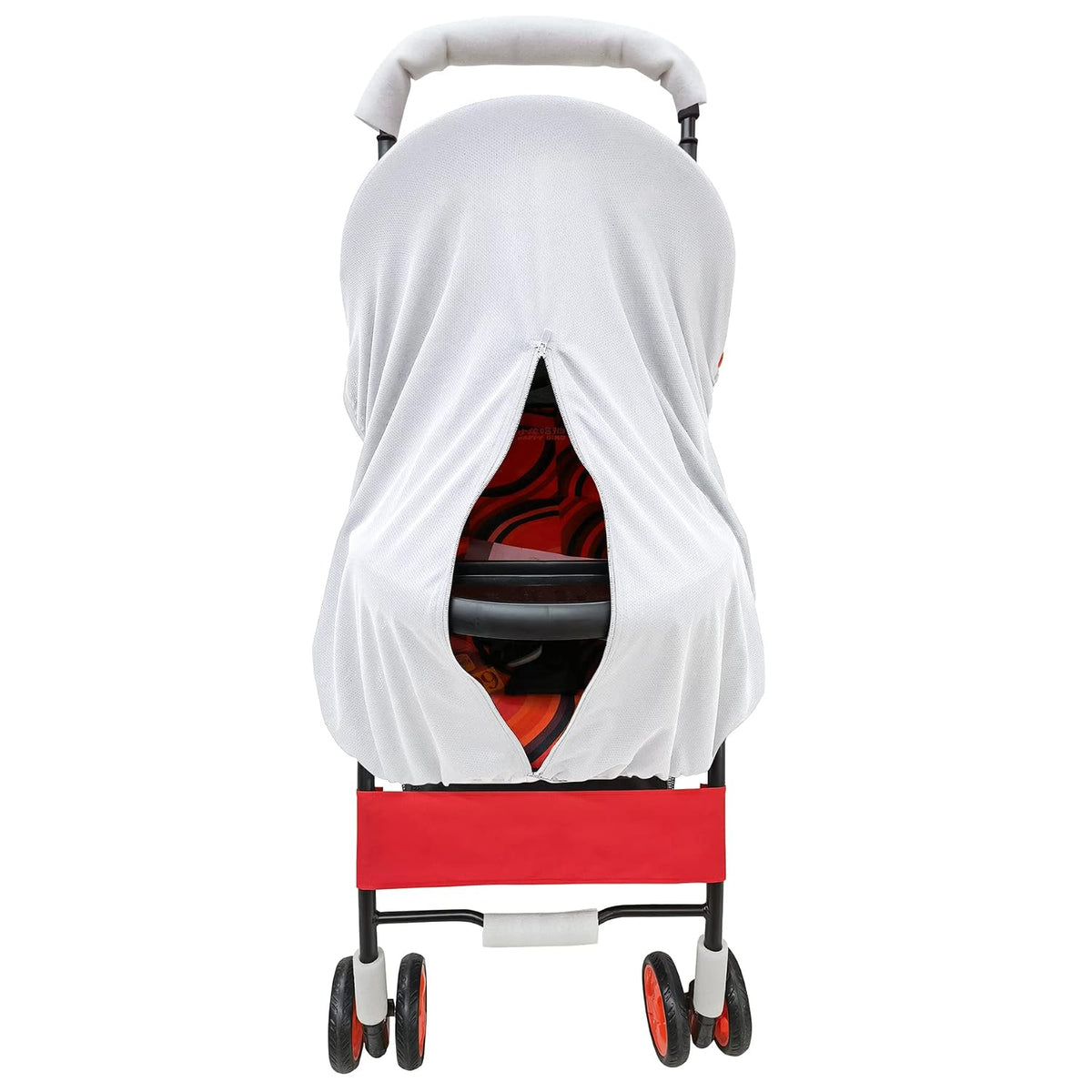 Sun Shade for Baby Strollers (0-6m), UV Sun and Sleep Shade Universal Fit for Baby Travel Size Strollers, Blackout Stroller Cover, Breathable and Stops 99% of The Sun's Rays (UPF50+) Black