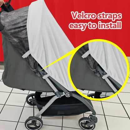 Sun Shade for Baby Strollers (0-6m), UV Sun and Sleep Shade Universal Fit for Baby Travel Size Strollers, Blackout Stroller Cover, Breathable and Stops 99% of The Sun's Rays (UPF50+) Black