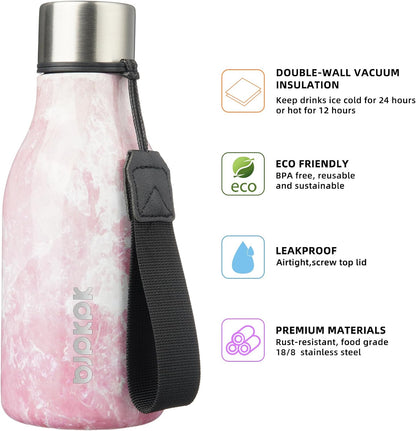 18oz Insulated Water Bottle, Stainless Steel Bottle with Carry Strap - Colors A