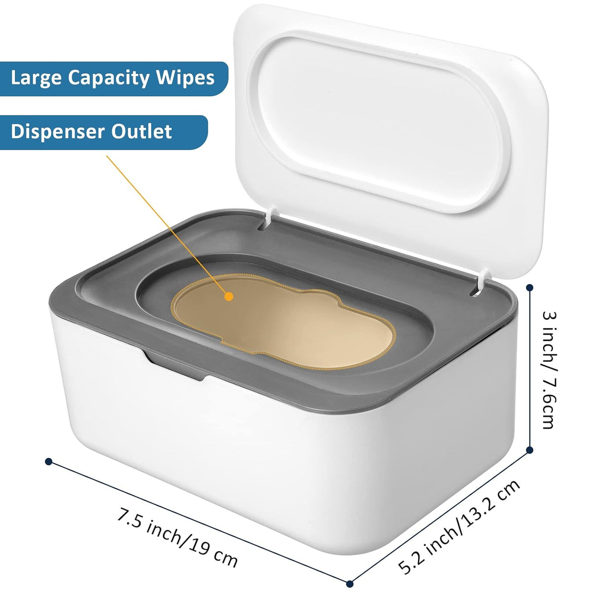 3 Pieces Baby Wipes Dispenser Baby Wipe Holder Container Case