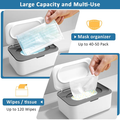 3 Pieces Baby Wipes Dispenser Baby Wipe Holder Container Case
