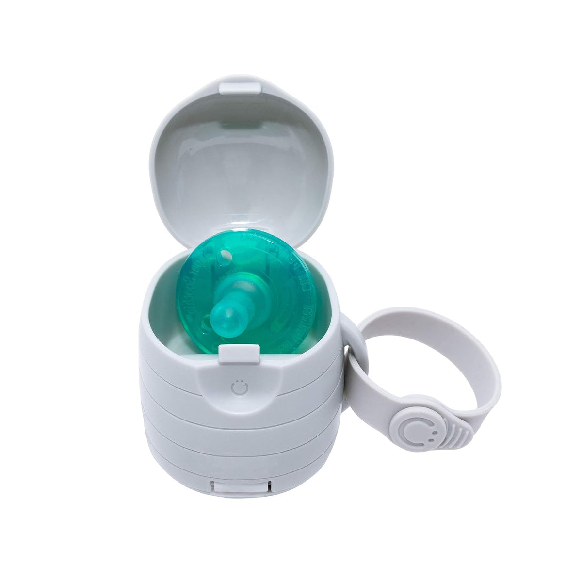 On-the-Go Gray Bag Dispenser and Waste Disposal Bags Refill, Lavender Scented & On The Go Dual Pacifier Holder, Keeps Baby’s Binkies Clean and Accessible, Includes Silicone Strap