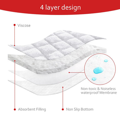 Quilted Thicker Changing Pad Liners White, 3 Pack