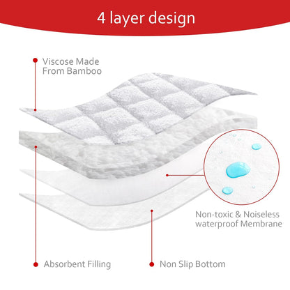 Quilted Thicker Changing Pad Liners White, 3 Pack