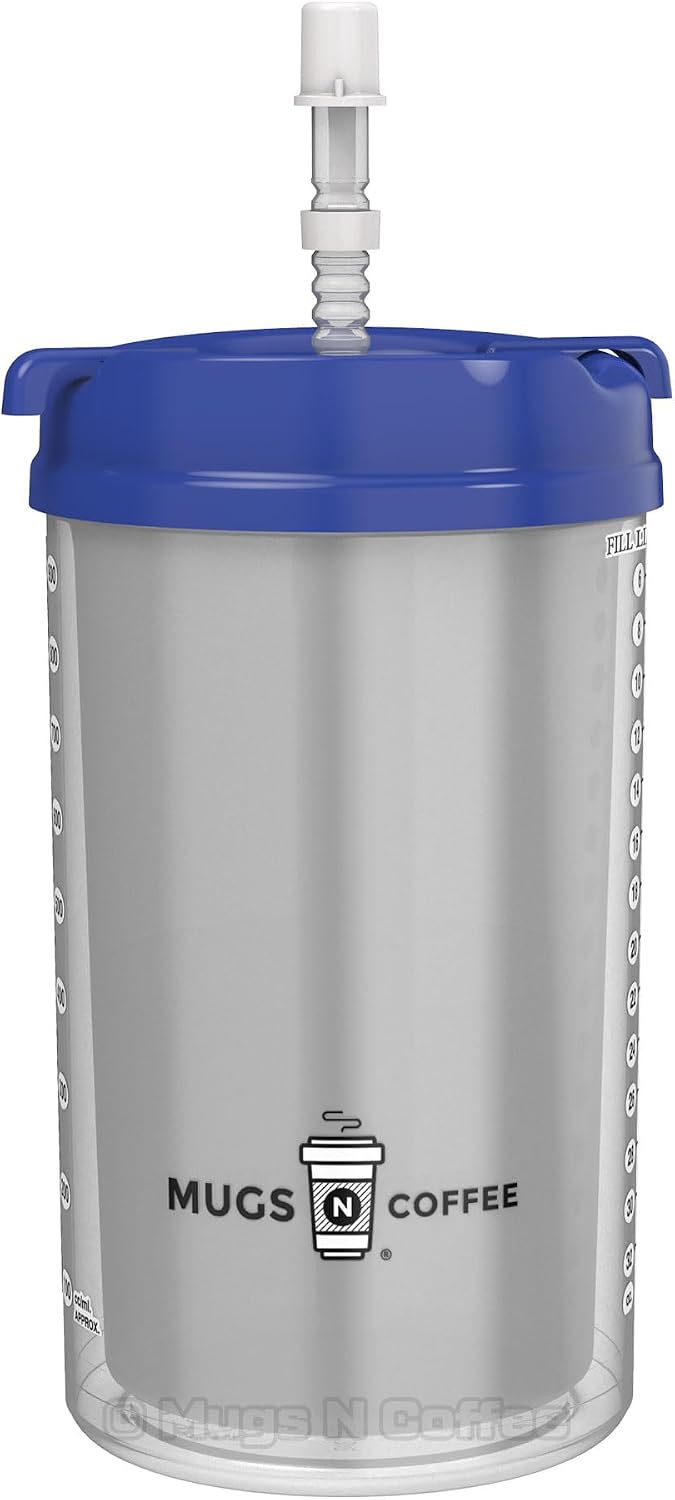 2-Pack 32 oz Travel Mugs – Teal Hospital Mugs for Cold Drinks – Double Wall Insulated, Large Handle – BPA-Free, Leak-Resistant – Includes Lids and Straws – Made in USA
