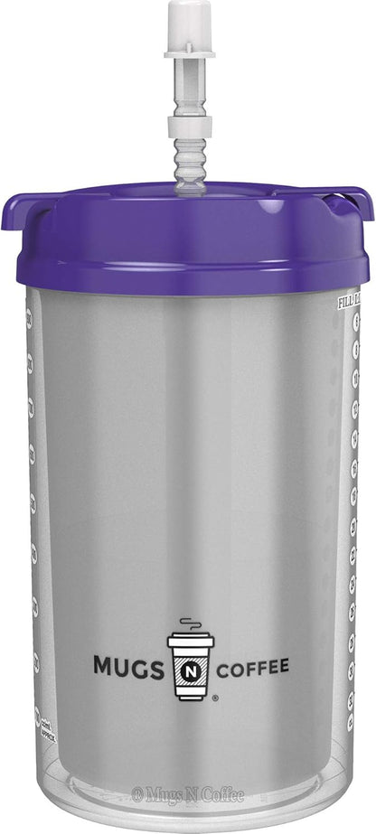 2-Pack 32 oz Travel Mugs – Teal Hospital Mugs for Cold Drinks – Double Wall Insulated, Large Handle – BPA-Free, Leak-Resistant – Includes Lids and Straws – Made in USA