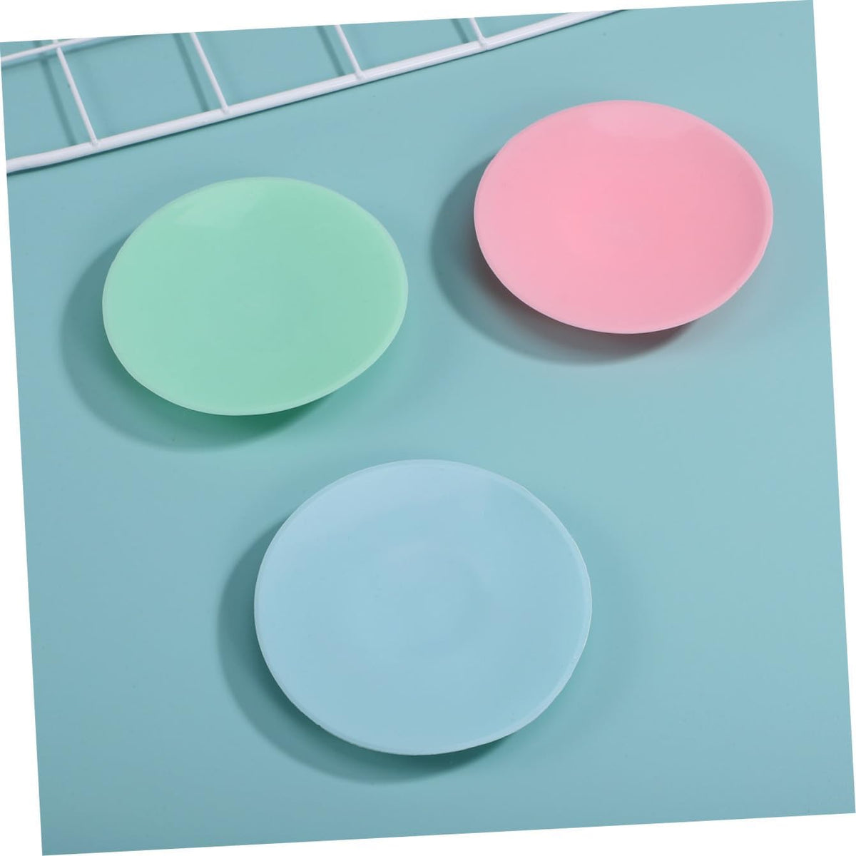 3pcs Non-Slip Suction Bowl Mats - Extra Strong Washable Silicone Pads for Plates & Bowls, Baby Led Weaning, Elderly & Disability Aid (Pink, Green, Blue)