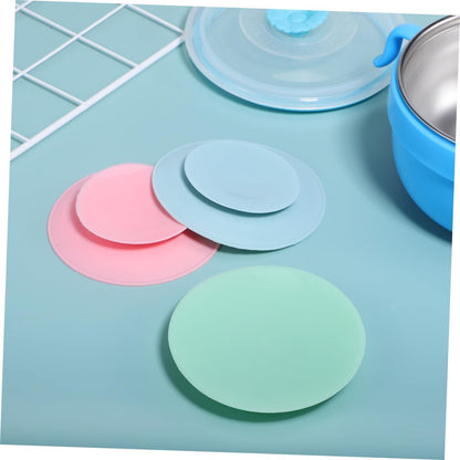 3pcs Non-Slip Suction Bowl Mats - Extra Strong Washable Silicone Pads for Plates & Bowls, Baby Led Weaning, Elderly & Disability Aid (Pink, Green, Blue)
