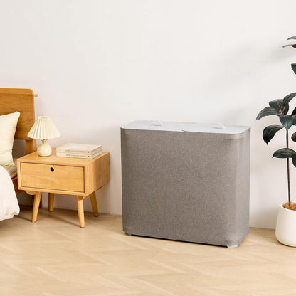 150L Double Laundry Hamper with Lid & Removable Bags