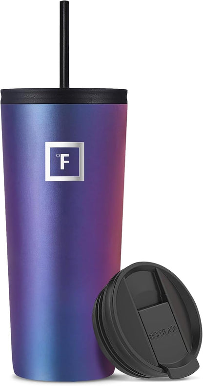 24 oz Classic Insulated Tumbler | Vacuum Insulated Stainless Steel Tumbler with Solid Lid - Double Walled Travel Cup, Sweat Free, BPA Free (Cotton Candy)