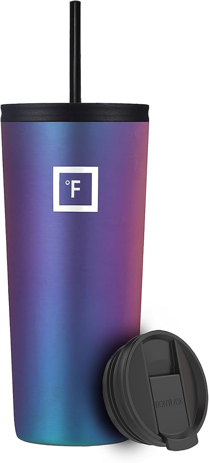 24 oz Classic Insulated Tumbler | Vacuum Insulated Stainless Steel Tumbler with Solid Lid - Double Walled Travel Cup, Sweat Free, BPA Free (Cotton Candy)