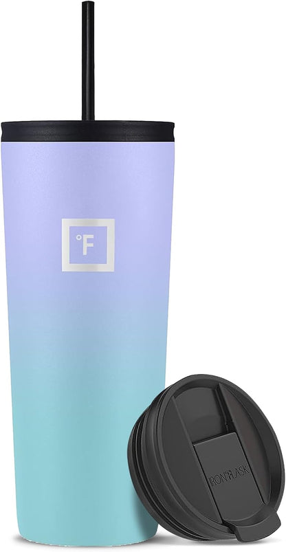 24 oz Classic Insulated Tumbler | Vacuum Insulated Stainless Steel Tumbler with Solid Lid - Double Walled Travel Cup, Sweat Free, BPA Free (Cotton Candy)