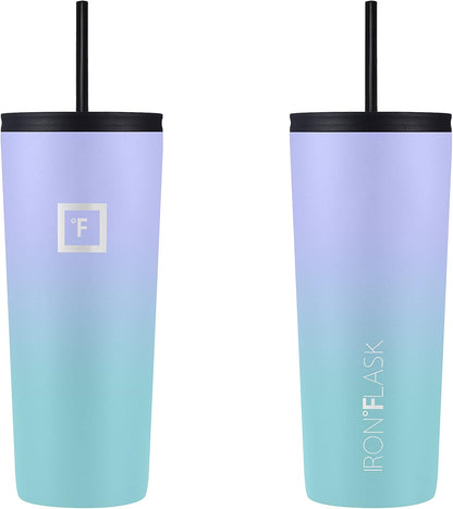 24 oz Classic Insulated Tumbler | Vacuum Insulated Stainless Steel Tumbler with Solid Lid - Double Walled Travel Cup, Sweat Free, BPA Free (Cotton Candy)