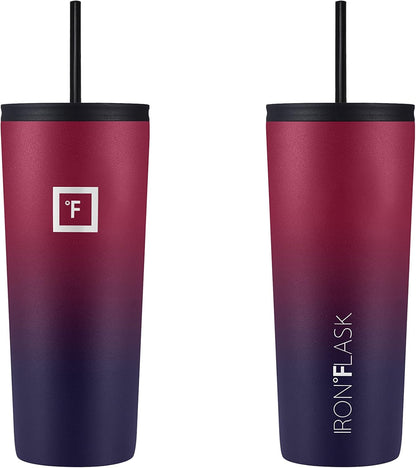 24 oz Classic Insulated Tumbler | Vacuum Insulated Stainless Steel Tumbler with Solid Lid - Double Walled Travel Cup, Sweat Free, BPA Free (Cotton Candy)