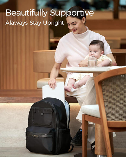 Diaper Bag Backpack for Travel & Work - Waterproof and Multi-Pocket