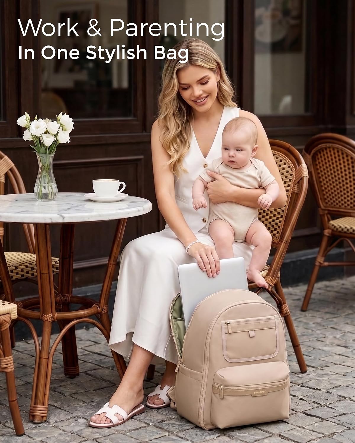 Diaper Bag Backpack for Travel & Work - Waterproof and Multi-Pocket