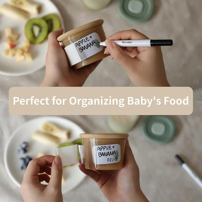 Silicone Baby Food Containers | Baby Fruit Feeder with Freezer Tray and Two Sizes Pouches