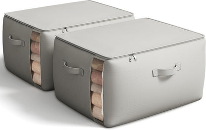 Canvas Comforter Storage Bags for Clothes & King Comforters, Natural
