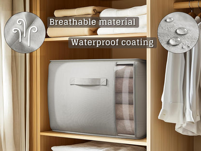 Canvas Comforter Storage Bags for Clothes & King Comforters, Natural