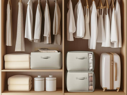 Canvas Comforter Storage Bags for Clothes & King Comforters, Natural