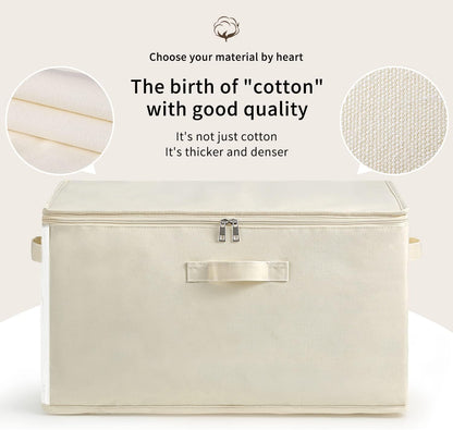 Canvas Comforter Storage Bags for Clothes & King Comforters, Natural