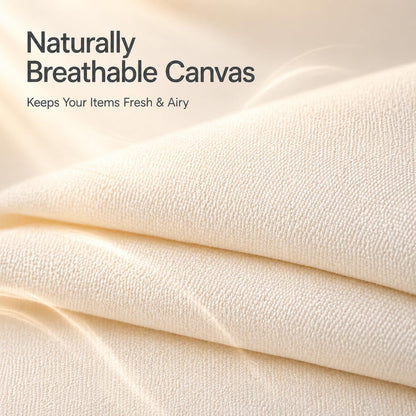 Canvas Comforter Storage Bags for Clothes & King Comforters, Natural