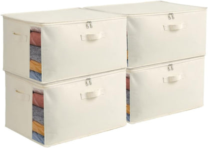 Canvas Comforter Storage Bags for Clothes & King Comforters, Natural