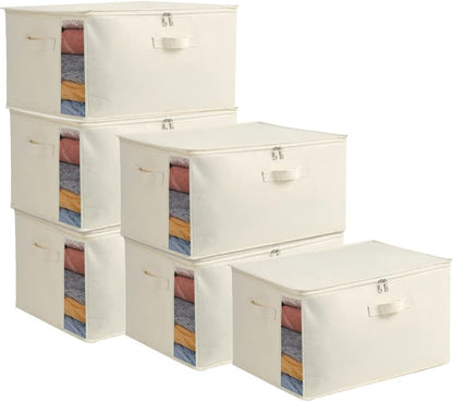 Canvas Comforter Storage Bags for Clothes & King Comforters, Natural