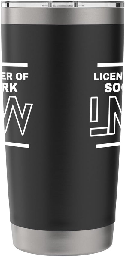 LMSW Social Worker Wellness and Support Stainless Steel Insulated Tumbler