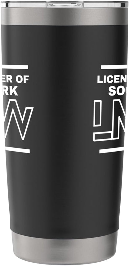 LMSW Social Worker Wellness and Support Stainless Steel Insulated Tumbler